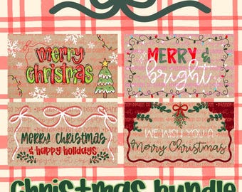 Pakiet szablonów banerów świątecznych | Edytowalny baner Canva | Malowany znak DIY 35x60 | Motyw świąteczny | Pobierz cyfrowo Święty Mikołaj