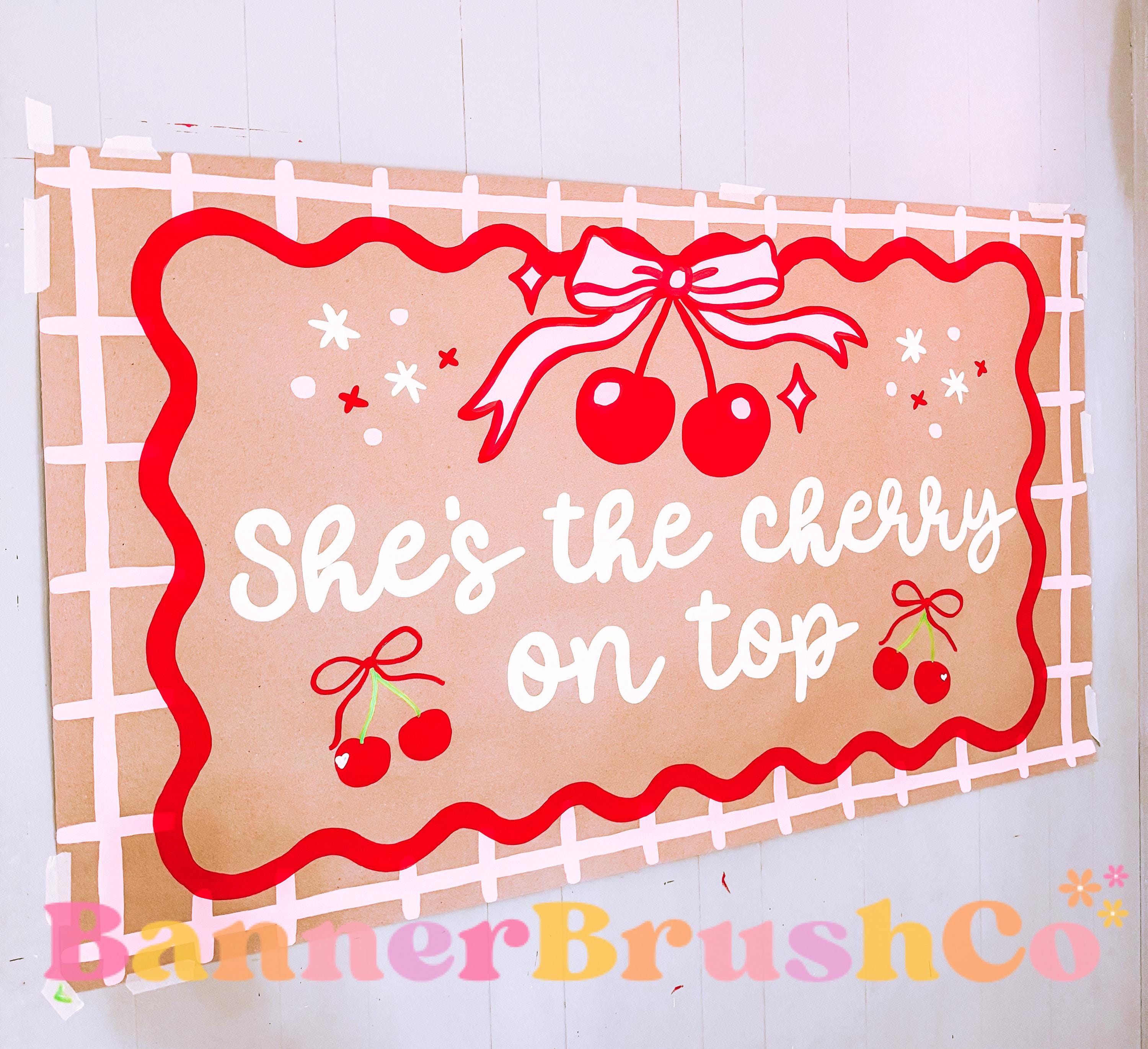 Cherry on Top Banner Template | Editable Canva Banner | 35x60 DIY