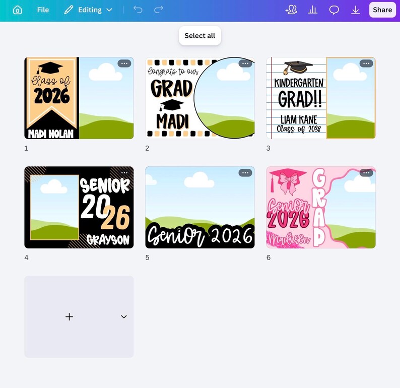 Graduation Yard Sign Template Bundle | Editable Canva Template | Class ...