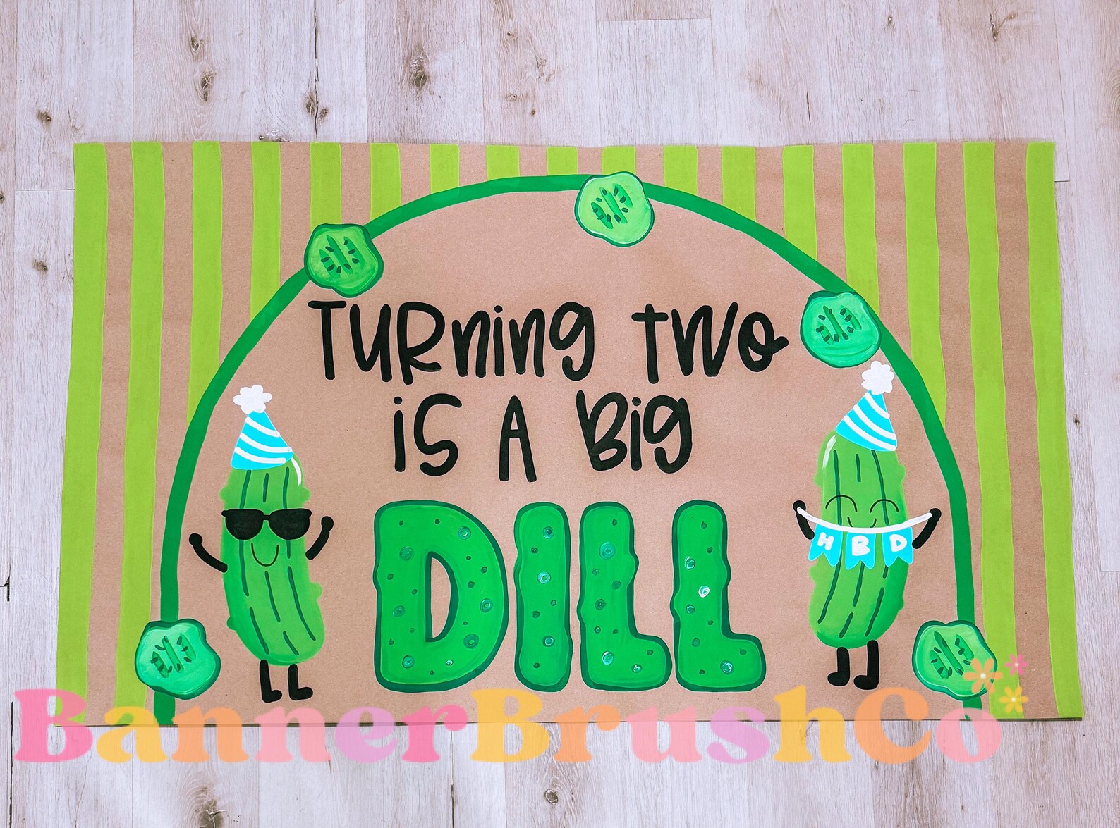 Big Dill Birthday Party Banner Template | Editable Canva Banner | 35x60 ...