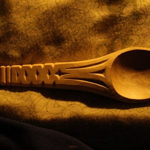 Hand carved maple spoon