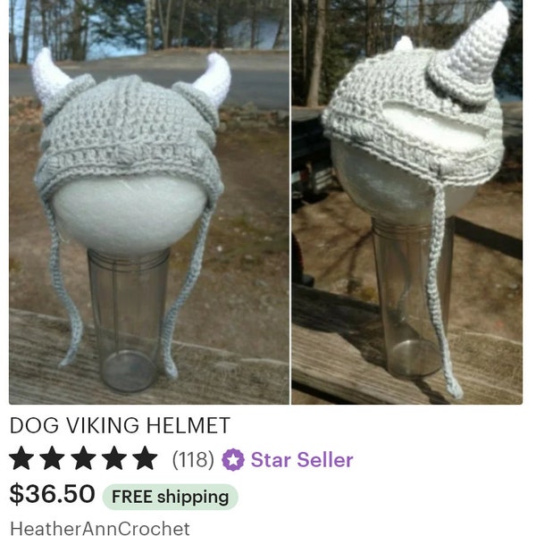 DOG VIKING HELMET