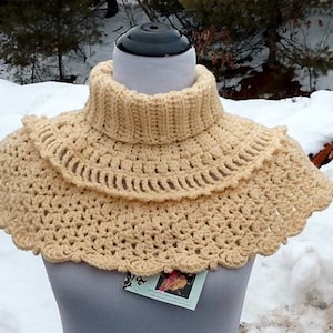 The Librarian Crochet Neck Warmer: elegant and stylish crochet cowl scarf neckwarmer ribbed turtleneck dickie all the colors