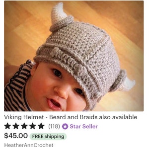 Vikinghelm - baard en vlechten ook beschikbaar - 2 weken levertijd