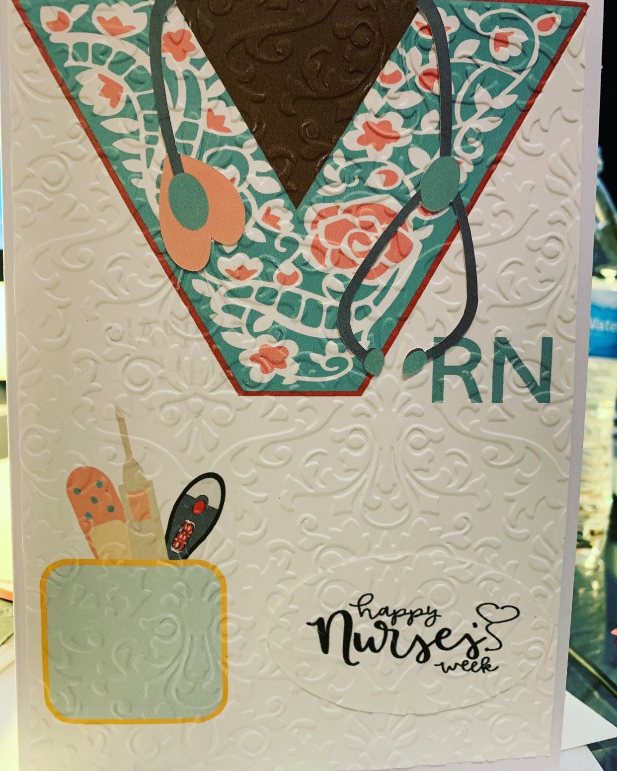 Nurse Scrubs Personalized Card Etsy.de