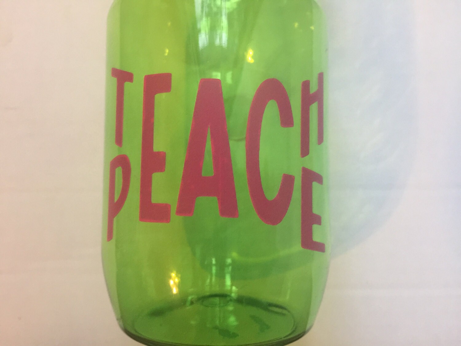 28 Oz Teach Peace Water Bottle Etsy