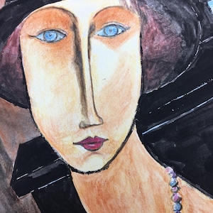 Amadeo Modigliani Inspired Portrait