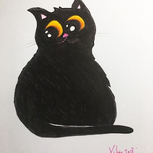 Cute black cat