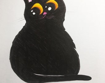 Cute black cat
