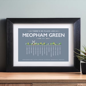Meopham Green, Gravesend, Kent, Street Road Names, Digital Art Print, Windmill