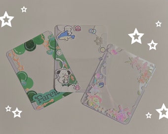 Kpop Decorated Toploader | Deco Toploader | Toploader | Pc Protector | Kpop | Photocard Toploader | Cute Stickers