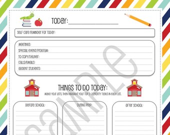 School Days Teacher's Personal Daily Organizer