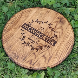 Bourbon Barrel Guest Book, Whiskey Bourbon Barrel Head, Wedding Guestbook Alternative, Personalized Bourbon Barrel Lid, Custom Guest Book