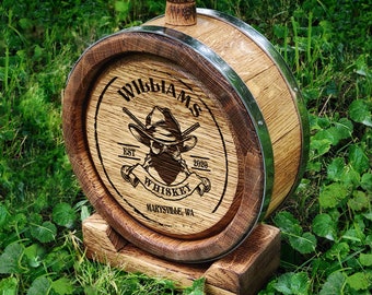 Personalized cowboy hat barrel, Groomsmen Gift, Father's Day Gift, Custom Whisky Barrel,Engraved Wine Barrel,Customized, Oak Aging Barrel