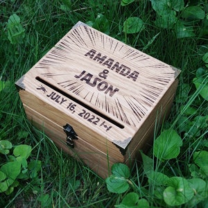 Caixa de cartão de casamento, caixa de cartão de madeira personalizada, caixa de cartão de madeira, caixa de cartão com slot, caixa de cartão trancada, caixa de madeira personalizada, decoração de casamento