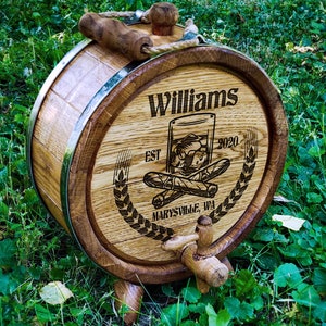 3L Whiskey Barrel, Premium Oak Aging Barrel, Personalized Barrel, Groomsmen Gift, Fathers Day Gift, Gift from kids