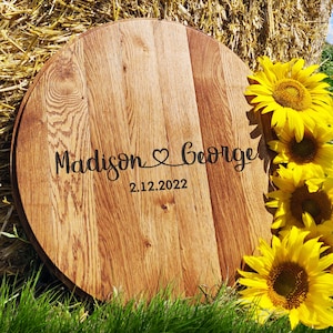 Wedding Guest Book Alternative, Whiskey Barrel Guest Book, Wooden Guest Book Personalized