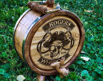 Personalized Gift For Father's Day, whiskey flask, custom whiskey barrel, 3L barrel, Father's Day Gift,Bourbon Barrel, pirate barrel