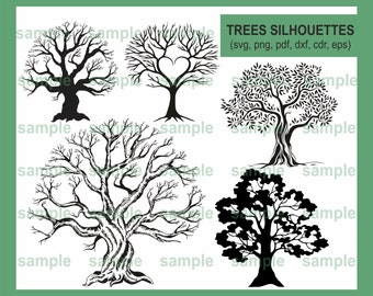 Oak Tree Clipart Etsy