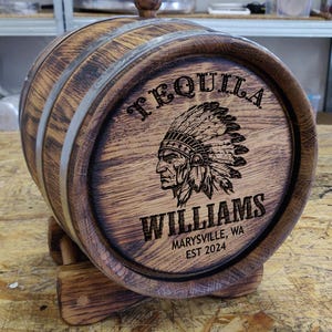Oak barrel  Indian. Tequila Premium Rum Barrel. Personalized Engraved Barrel. Wood Barrel 1-10L. Whiskey Barrels. Tequila Premium Rum Barrel