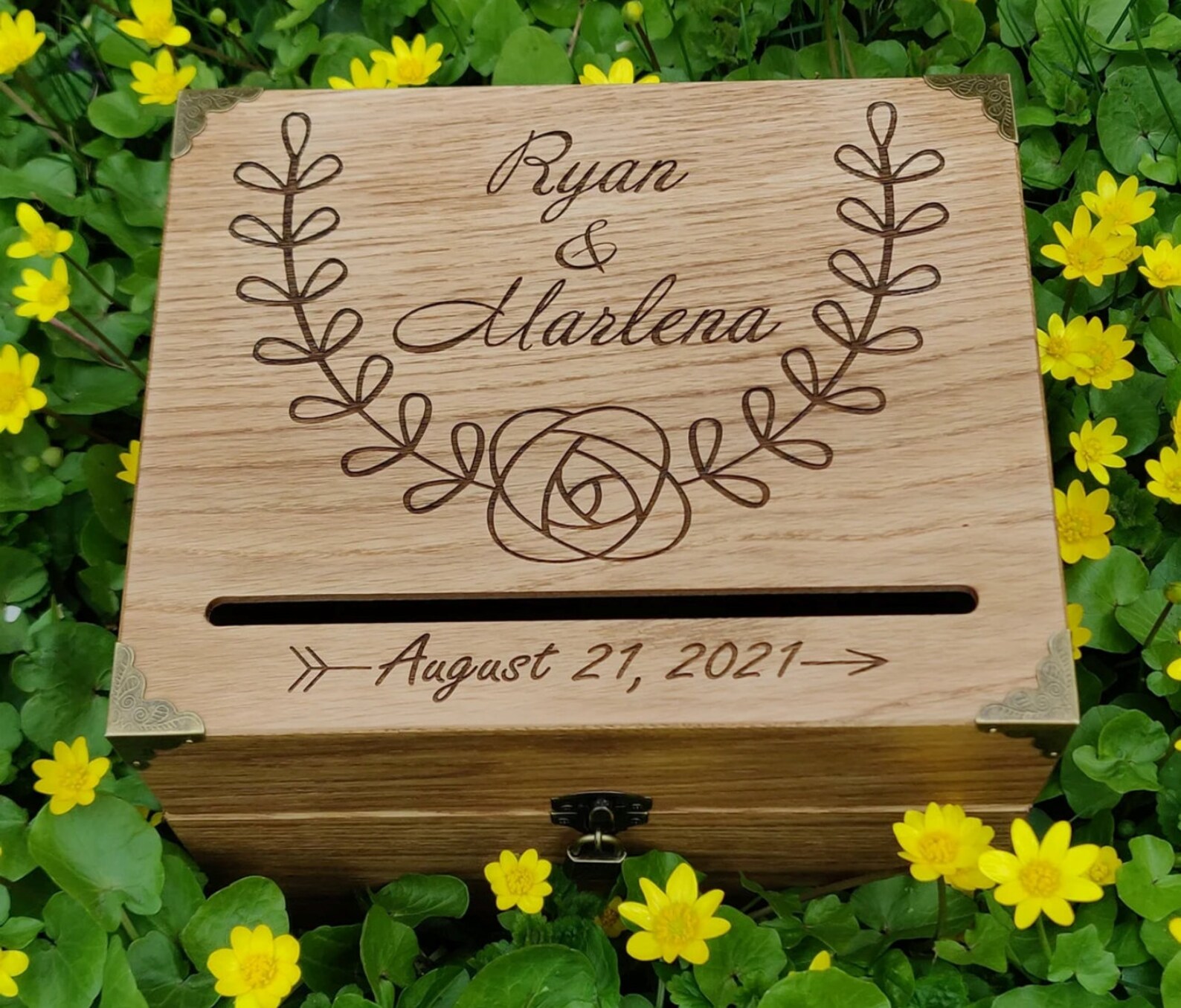 Rustic Wedding Card Box Custom Wooden Box Rustic Wedding Etsy