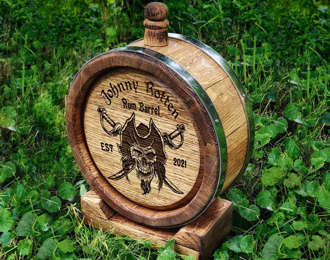 Personalized Rum Barrel Rum Barrel Pirate Whiskey Barrel Etsy