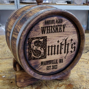 Oak Wine Barrel, Personalized Engraved Aircraft Whiskey Barrel, Whisky Barrel 1L, Oak Bourbon Barrel, Groomsmen Whiskey Barrel, Whiskey Keg