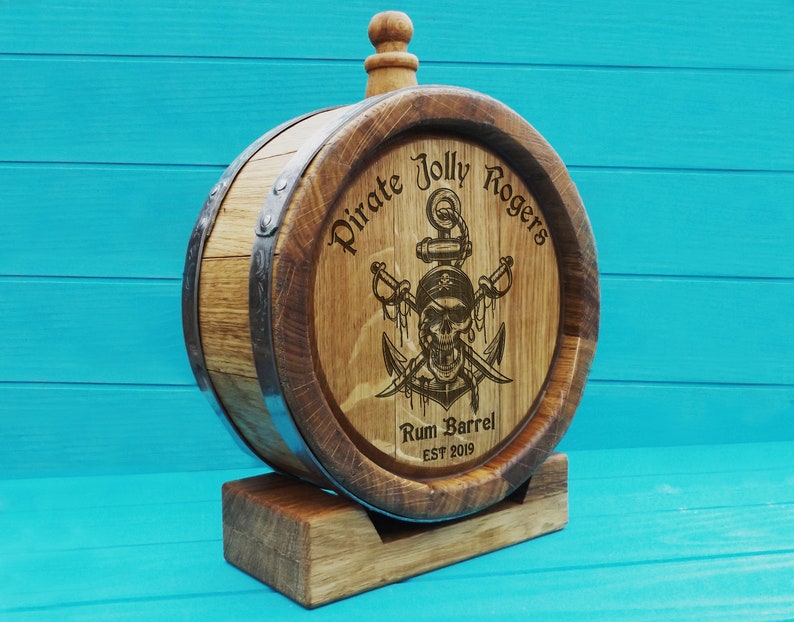 Personalized rum barrel gift for man 1 Liter Personalized Etsy
