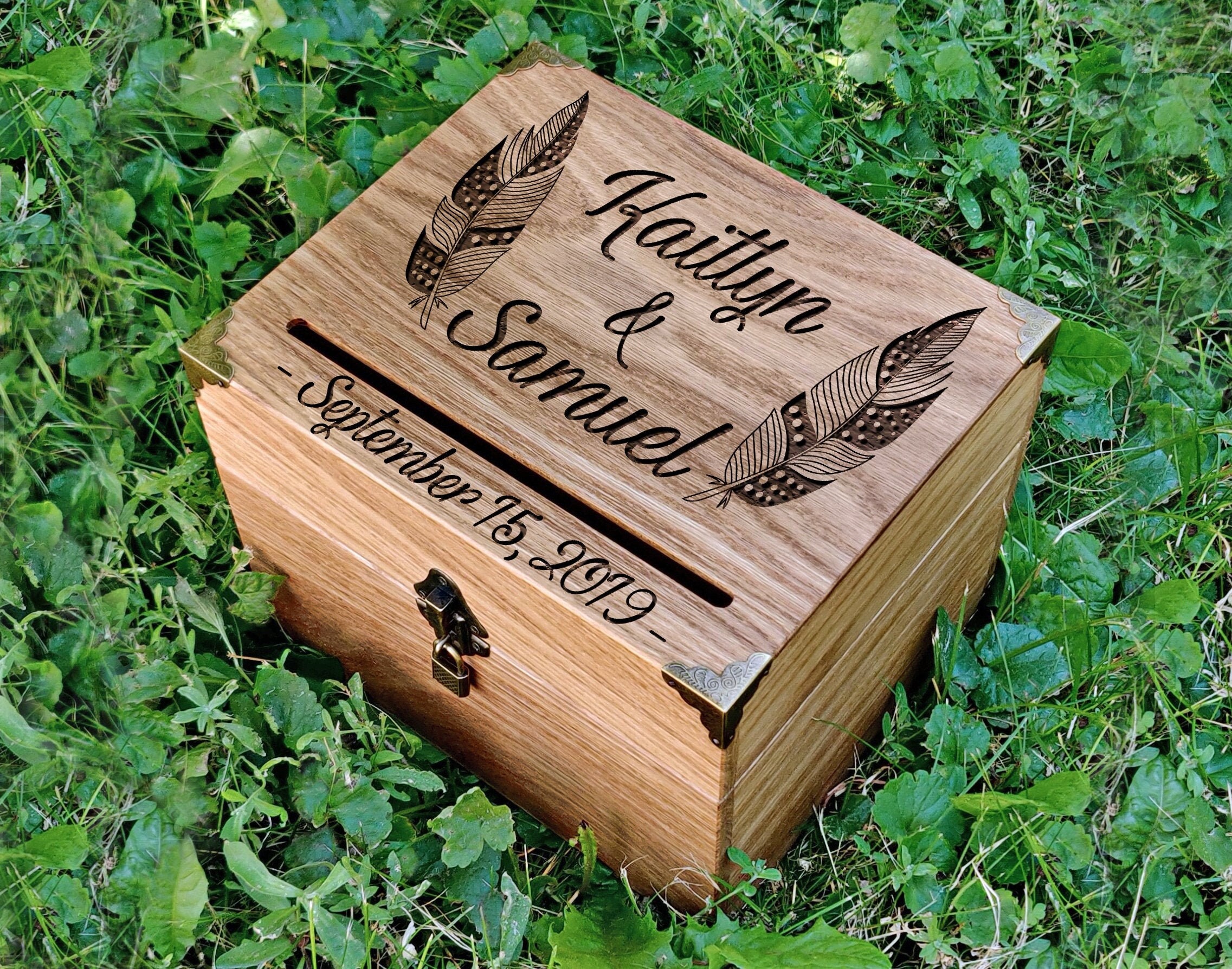 Rustic Wedding Card Box Card Box Boho Card Box Wood Wedding Card Box Wedding Trunk Large Card Box Rustic Wedding