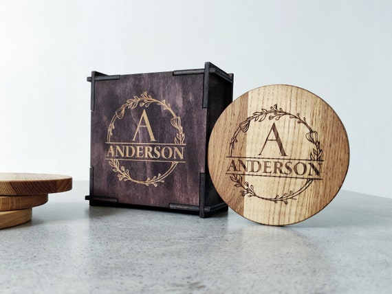 Custom Coasters, Wood Coasters, Engraved Coasters, Personalized