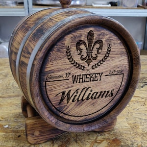Personalized 1-10L Whiskey Barrel, Oak Scotch Barrel, Custom Oak Barrel Engraved, Bourbon Barrel, Groomsmen Gift, Gifts for Groomsmen