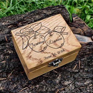 Wedding Wooden Ring Box, Rustic Ring Box, Personalized Ring Box, Anniversary Gift, Cutom Jewelry Box