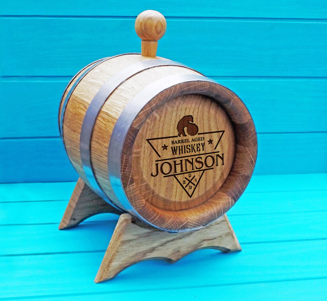 Wine Barrel Mini Whiskey Barrel 1 L Barrel for Home Bar Etsy