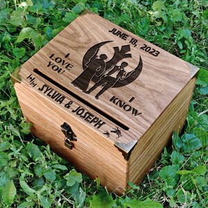 Individuelles Kartenbox Gravur – Kartenbox mit Schlitz – Hochzeitskarten Box – Brautparty Kartenbox – Hochzeit Advice Box