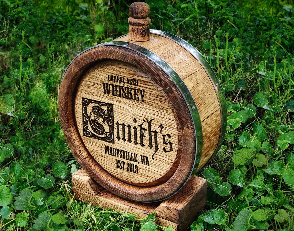 Personalized Whiskey Barrel 12L Custom Engraved Oak Etsy