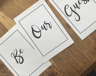 Disney Be Our Guest Wall Art Typography Print
