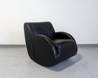 Vladimir Kagan 'Rock Star' Leather Rocking Chair