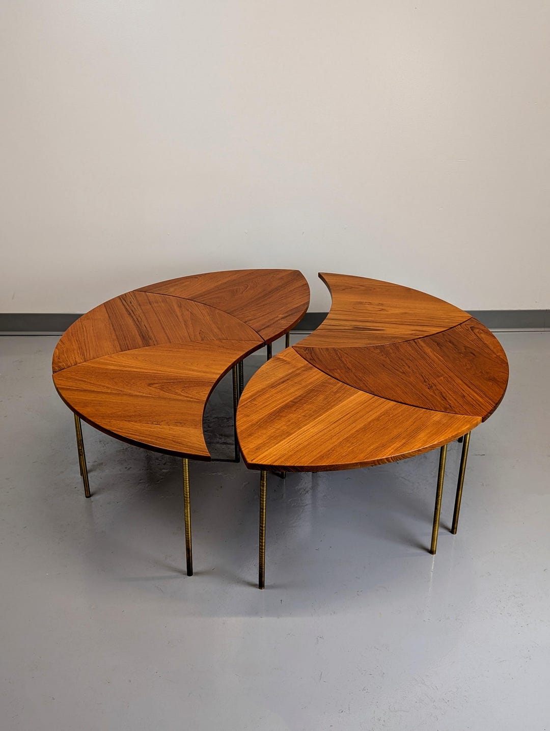 Pinwheel Teak Coffee Table Model 523 by Peter Hvidt and Orla Molgaard ...