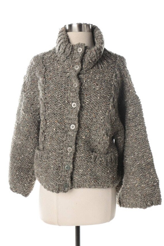 Perry Ellis Hand-Knitted Thick Knit Sweater