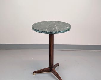 Edward Wormley #5928 A Table Walnut, Brass and Marble for Dunbar