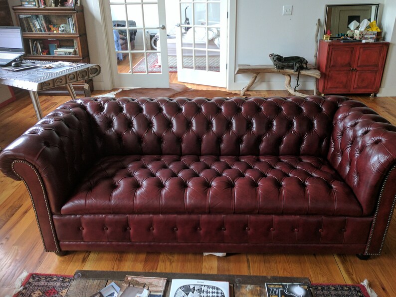 Not Available Sold Leather Chesterfield Sofa