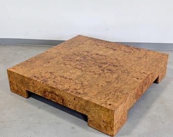 Milo baughman for Thayer Coggin Olive Ash Burlwood Coffee table