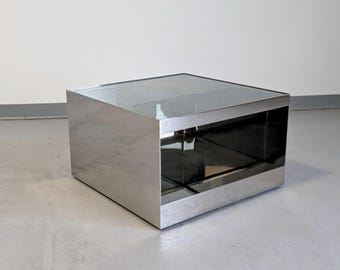 Joe D'Urso Polished Stainless Steel End Table for Knoll