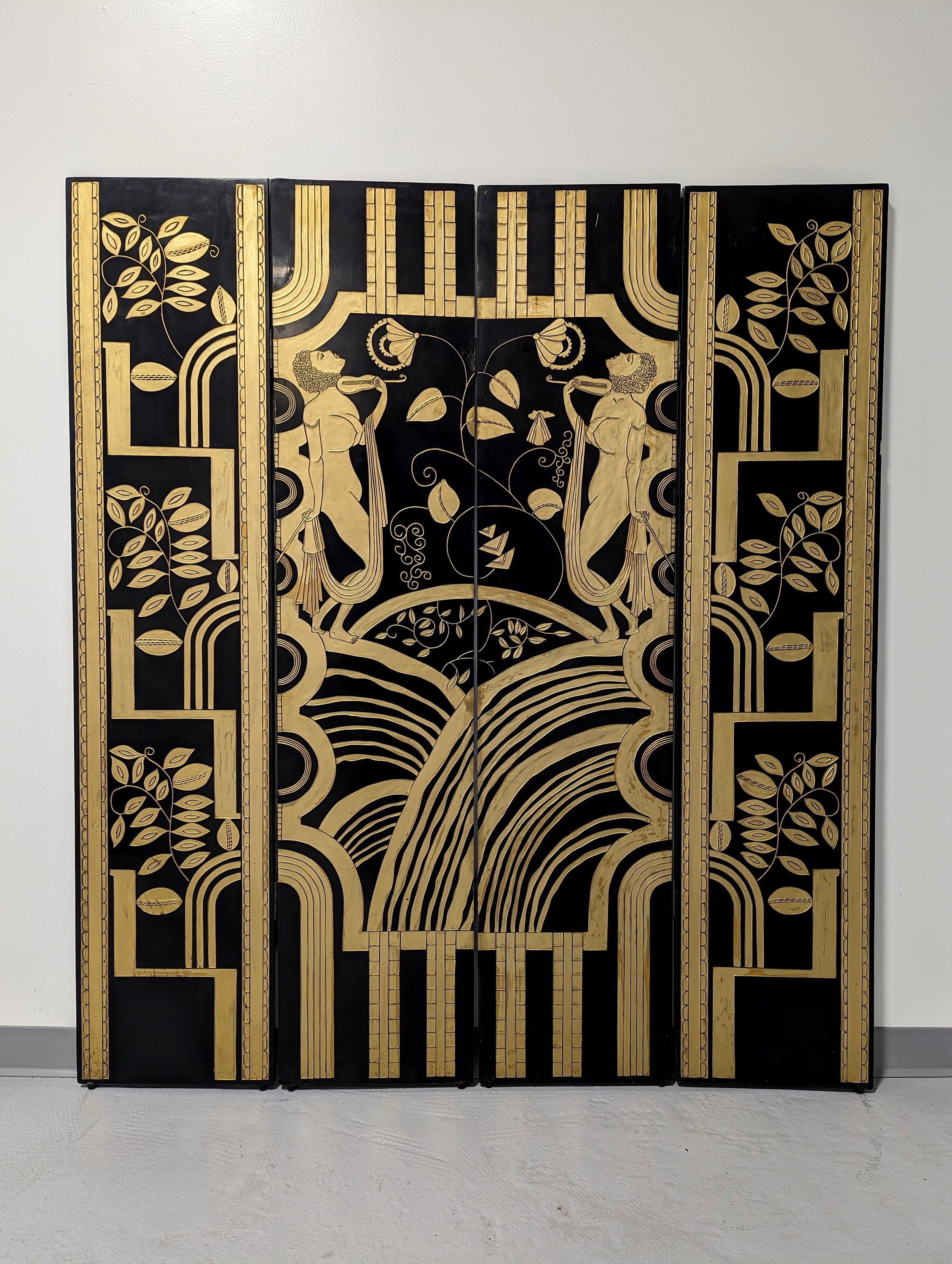 老舗DECORATIVE CRAFTS アートデコ ゴールド屏風 パーテーション 老舗DECORATIVE CRAFTS アートデコ ゴールド屏風 パーテーション