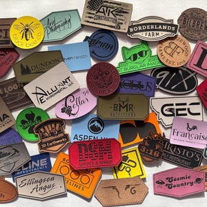 Custom Engraved Vegan Leather Patches – Personalized Logo Patches for Groups, Events, Businesses, Churches – New Color Options