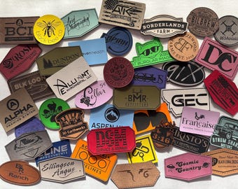 Custom Engraved Vegan Leather Patches – Personalized Logo Patches for Groups, Events, Businesses, Churches – New Color Options