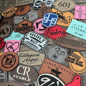 Custom Patches for Groups, Events, Business, Churches, Logo - Engraved Vegan Leather - Leatherette