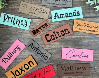 Custom Name Patch - Leather, Leatherette, Iron On