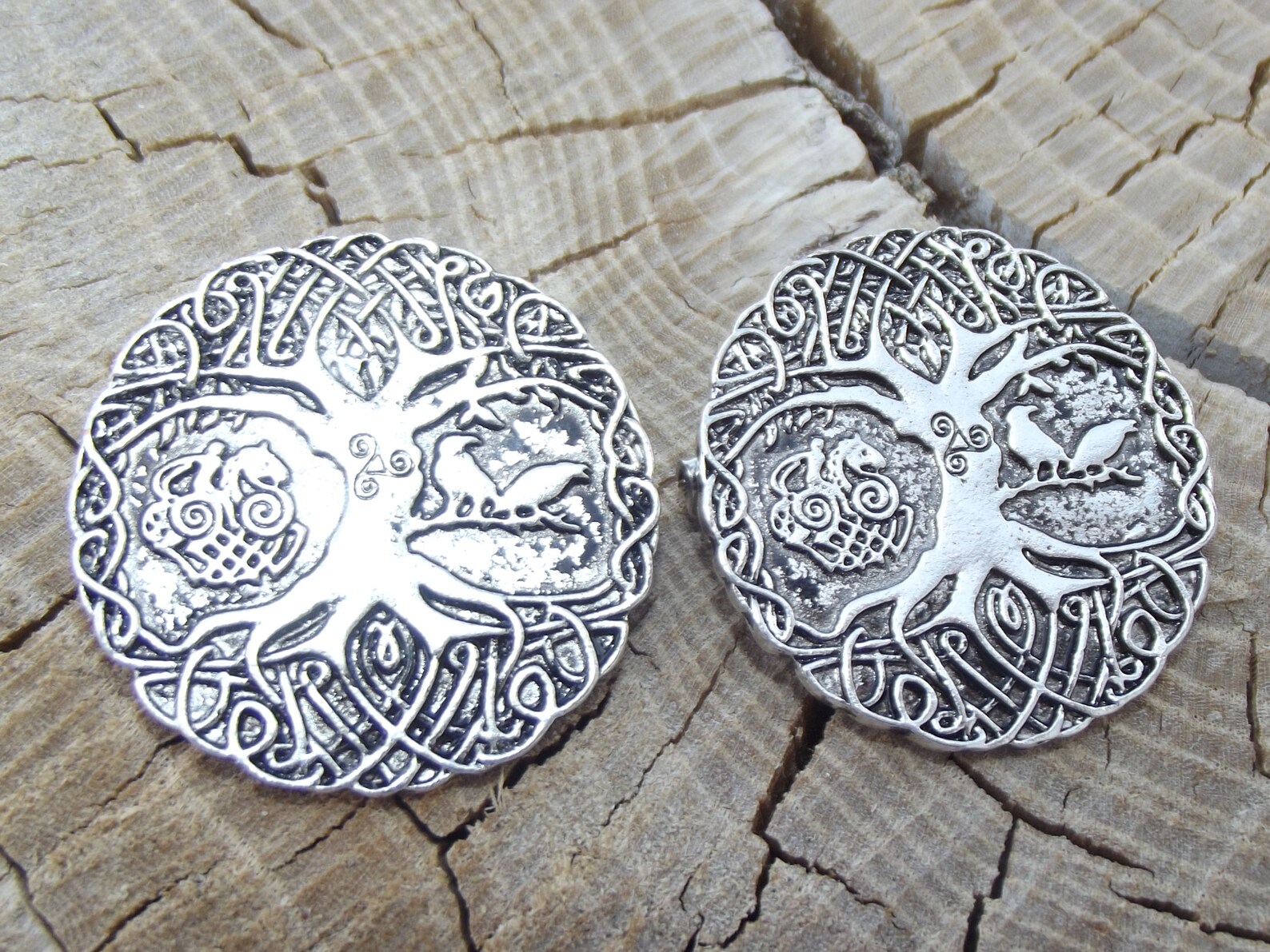 Viking Apron Dress Yggdrasil Brooch Set Hangerock Brooches Etsy