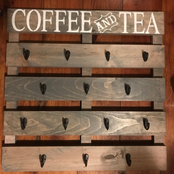 Rustic wooden coffee cup holderstorage Wall coffee cup holder Rustic wooden coffee cup holderstorage Wall coffee cup holder